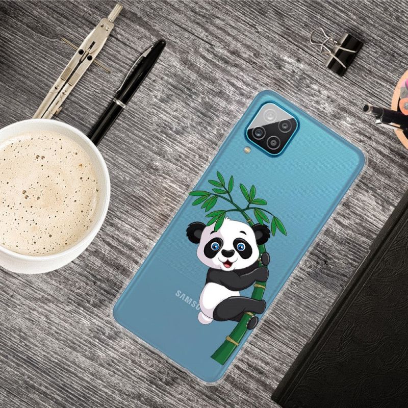 Skal Samsung Galaxy A12 Transparent Panda På Bambu