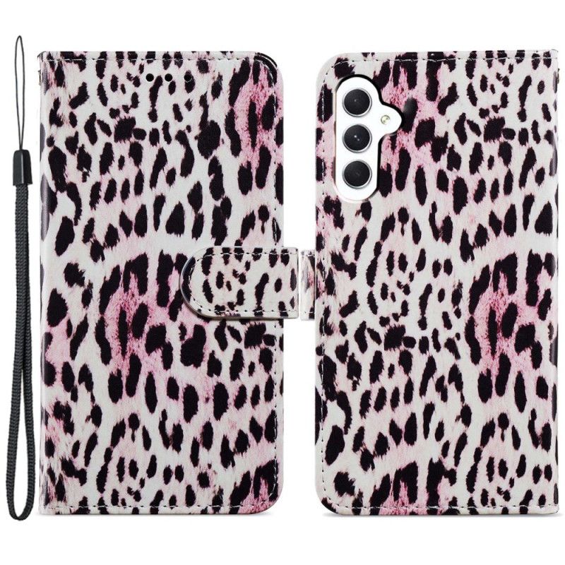 Fodral Samsung Galaxy A55 5g Leopardtrycksband