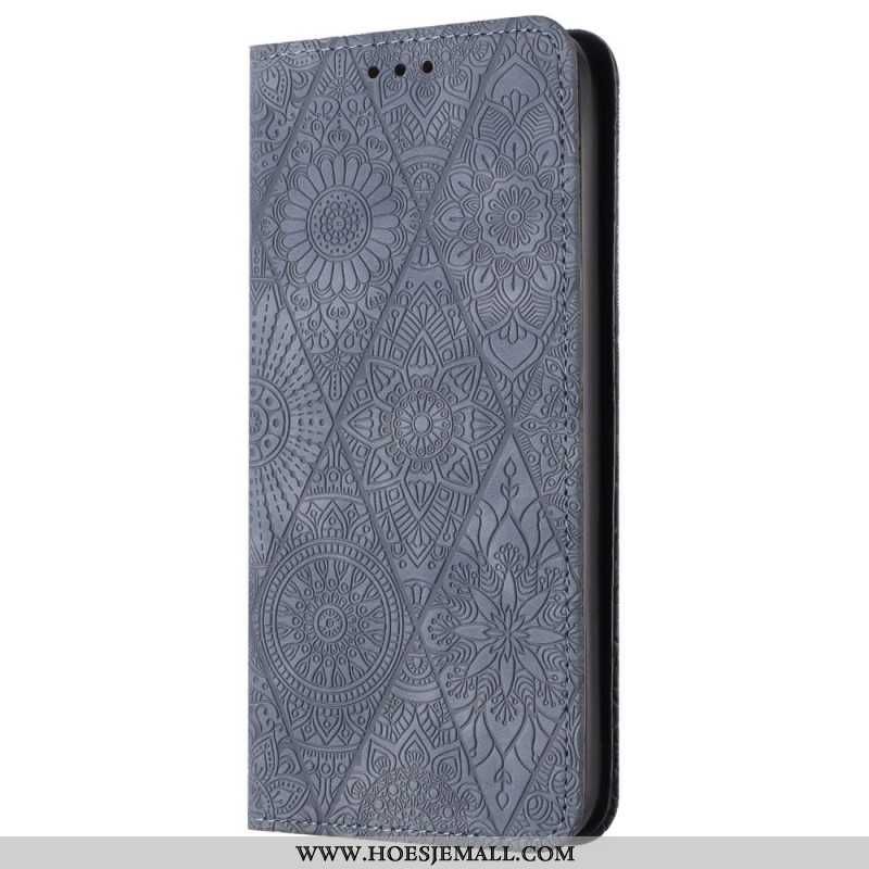 Folio-fodral För Samsung Galaxy A55 5g Patchwork Med Rem