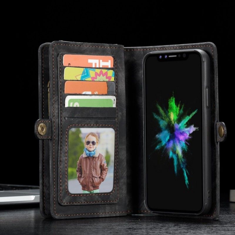 Läderfodral iPhone XS Svart Avtagbart Caseme