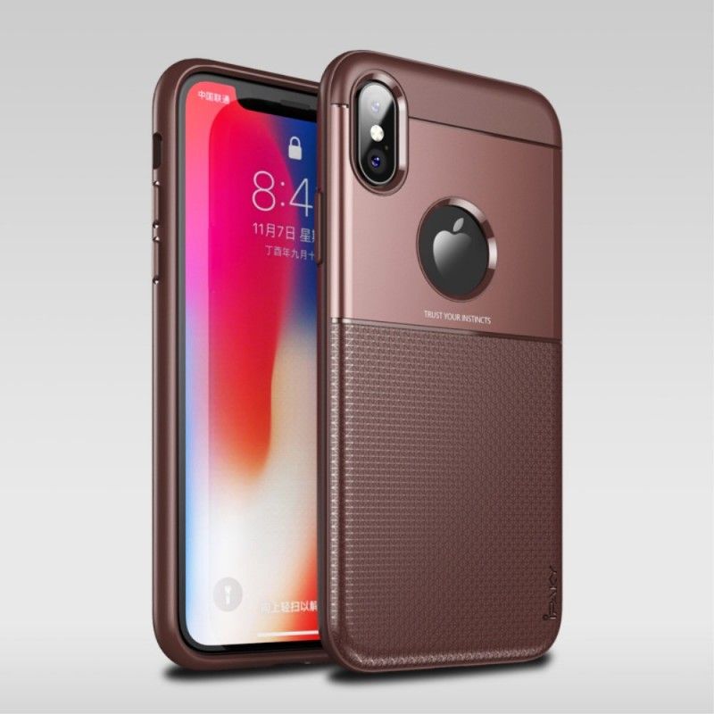 Skal iPhone XS Brun Ipaky Kolfiber