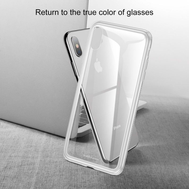 Skal iPhone XS Rose Transparent Bas
