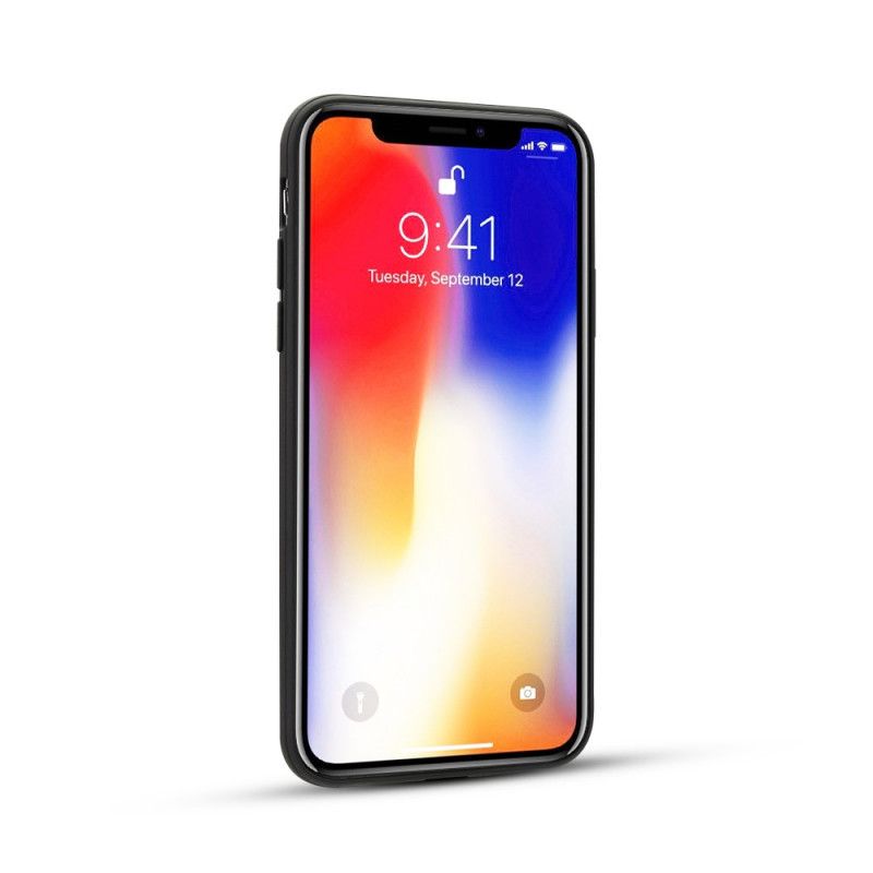 Skal iPhone XS Svart Äkta Litchiläder