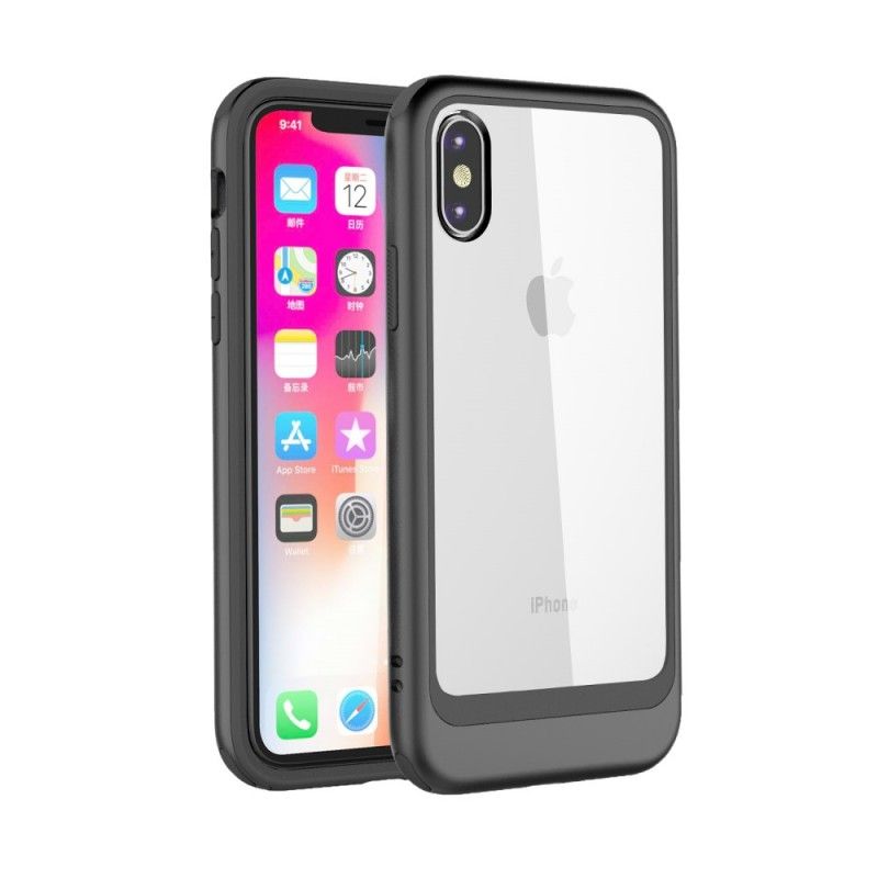 Skal iPhone XS Svart Transparent Avtagbar