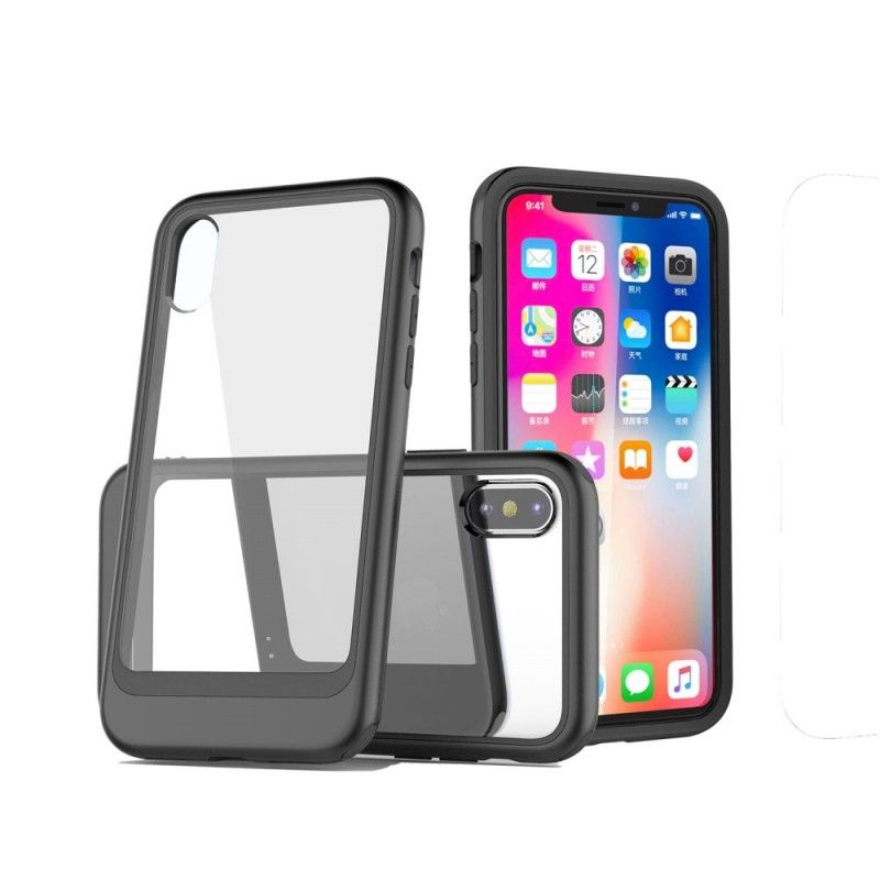 Skal iPhone XS Svart Transparent Avtagbar