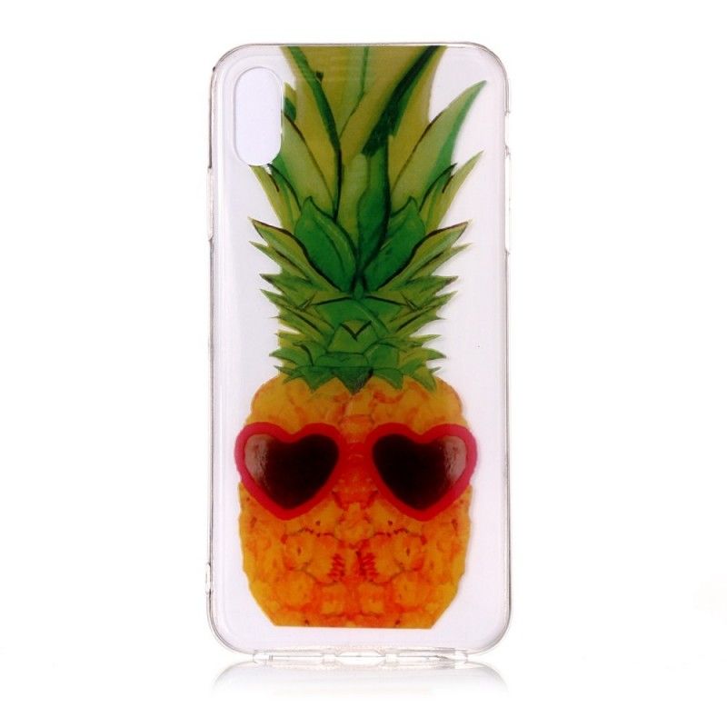 Skal iPhone XS Transparent Inkognito Ananas