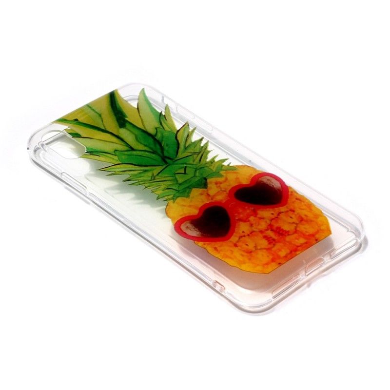 Skal iPhone XS Transparent Inkognito Ananas