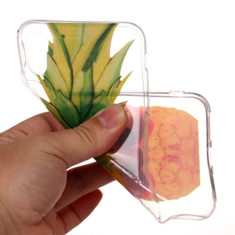 Skal iPhone XS Transparent Inkognito Ananas