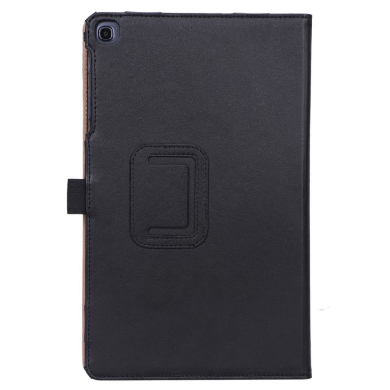 Case Samsung Galaxy Tab A 10.1 (2019) Svart Läderstil Med Rem