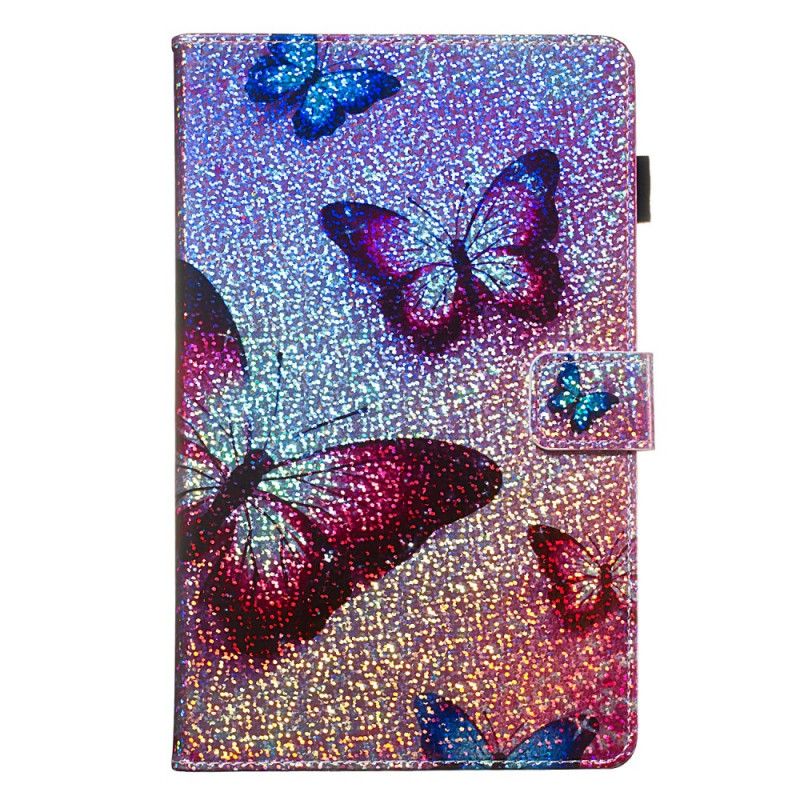 Fodral för Samsung Galaxy Tab A 10.1 (2019) Glitterfjärilar