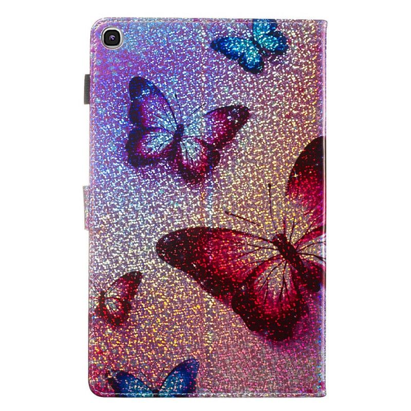 Fodral för Samsung Galaxy Tab A 10.1 (2019) Glitterfjärilar