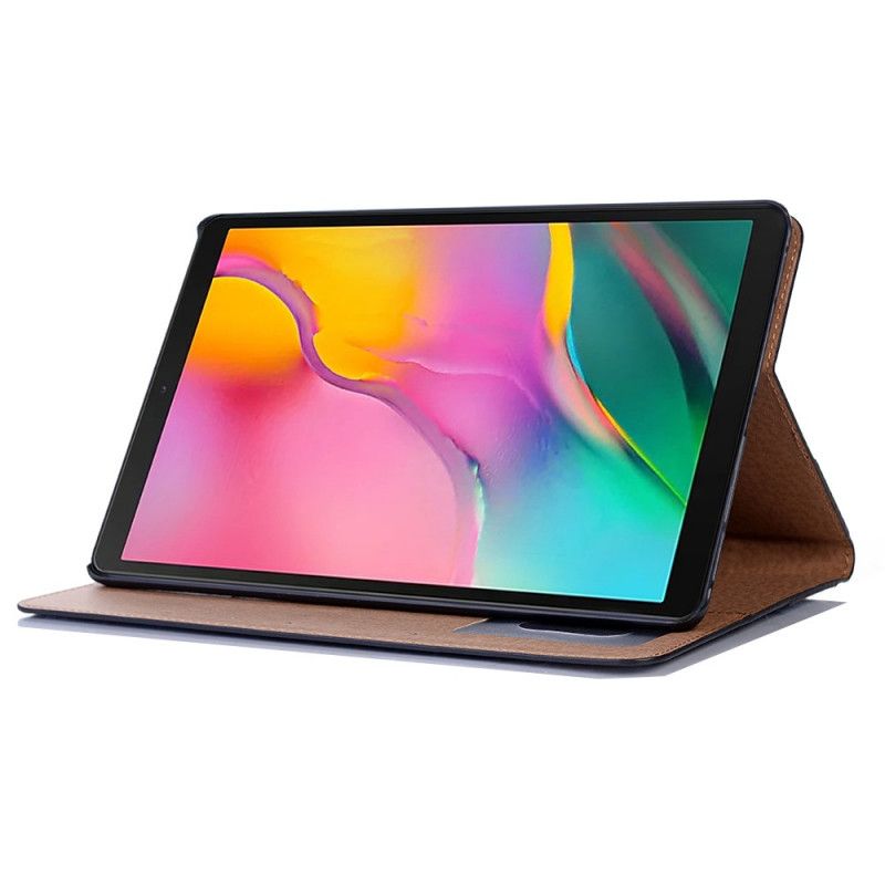 Fodral Samsung Galaxy Tab A 10.1 (2019) Svart Vintage Nitar I Konstläder