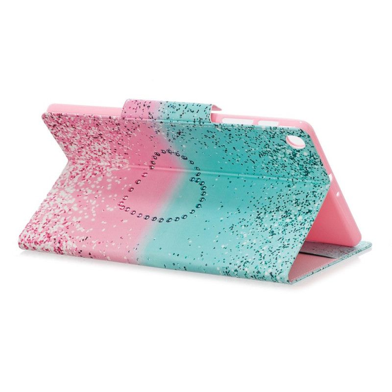 Läderfodral Samsung Galaxy Tab A 10.1 (2019) Mobilskal Glitterhjärta Med Design