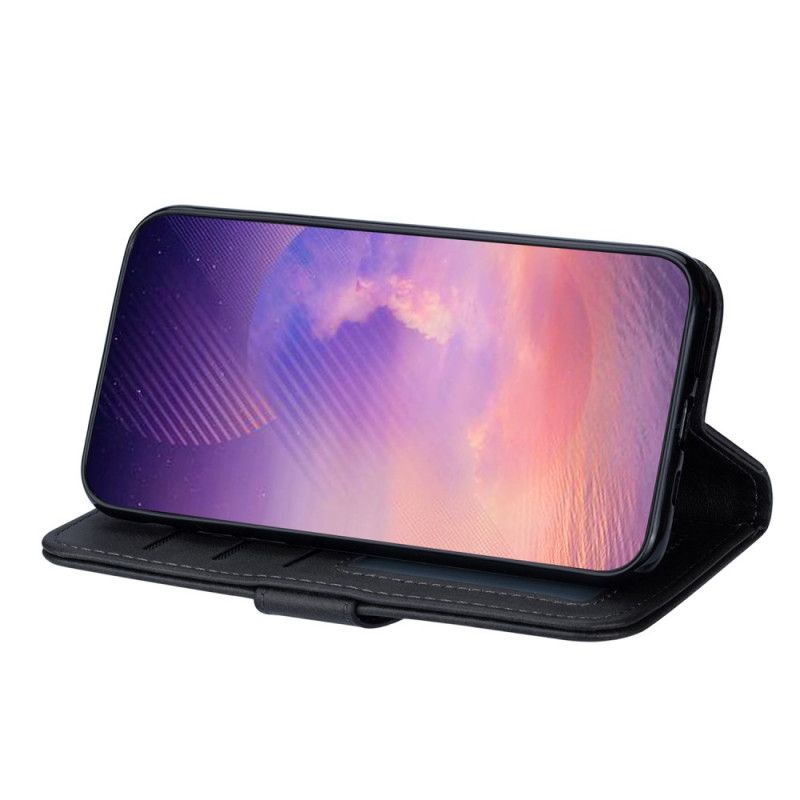 Läderfodral Samsung Galaxy A52 4G / A52 5G Svart Mobilskal Handväska I Lädereffekt