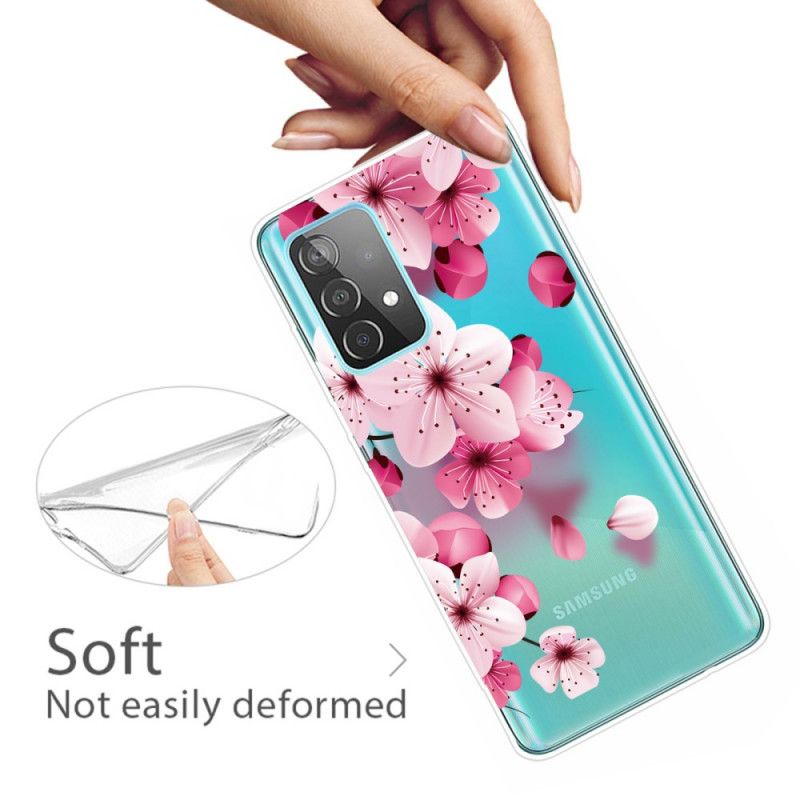 Skal för Samsung Galaxy A52 4G / A52 5G Små Rosa Blommor