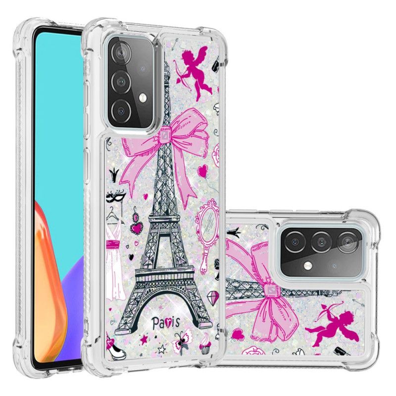 Skal Samsung Galaxy A52 4G / A52 5G Eiffeltornets Glitter