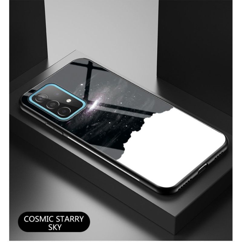 Skal Samsung Galaxy A52 4G / A52 5G Vit Mobilskal Skönhetshärdat Glas