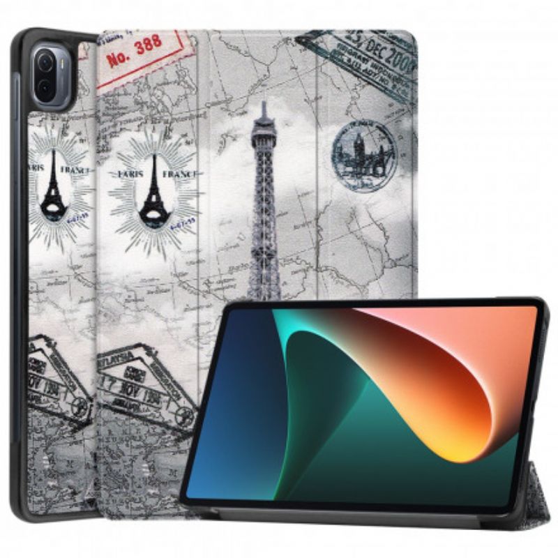 Smart Case Xiaomi Pad 5 Eiffel Tower Pennhållare