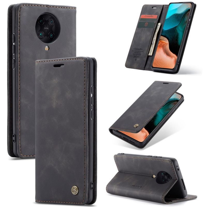 Folio-fodral Xiaomi Poco F2 Pro Svart Läderfodral