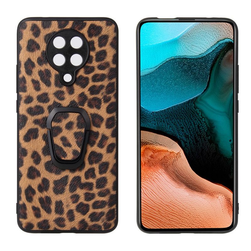 Skal Xiaomi Poco F2 Pro Mobilskal Ringstöd Leopardhudeffekt