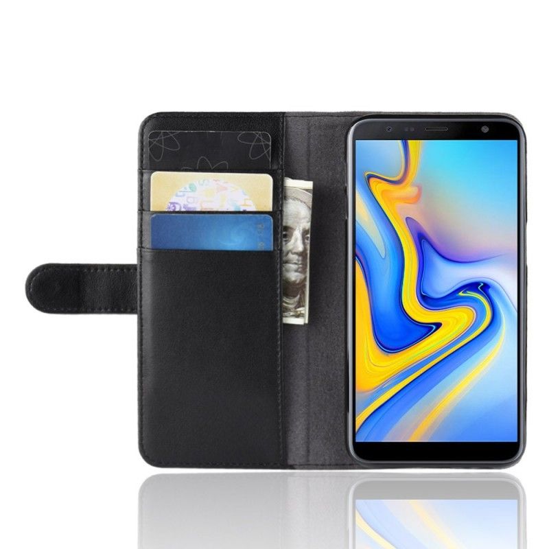 Fodral Samsung Galaxy J6 Plus Svart Delat Läder