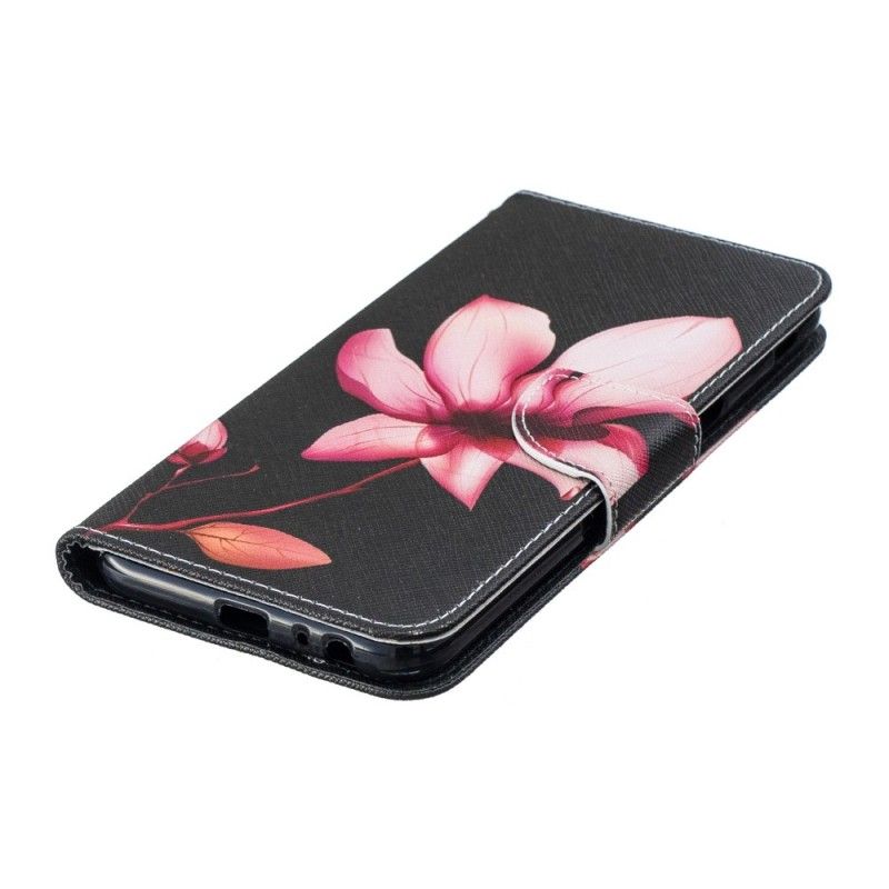 Läderfodral Samsung Galaxy J6 Plus Mobilskal Rosa Blomma