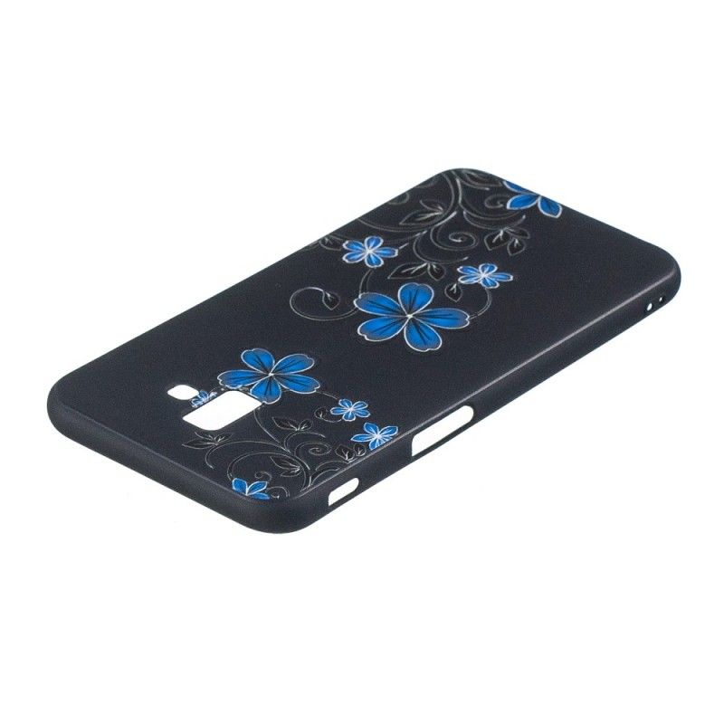 Skal Samsung Galaxy J6 Plus Mobilskal Blå Blommor