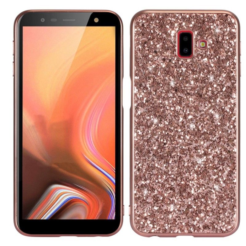 Skal Samsung Galaxy J6 Plus Röd Mobilskal Jag Är Glitter