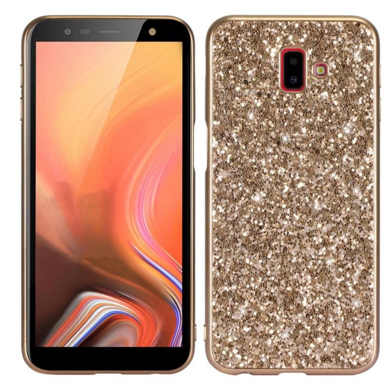 Skal Samsung Galaxy J6 Plus Röd Mobilskal Jag Är Glitter