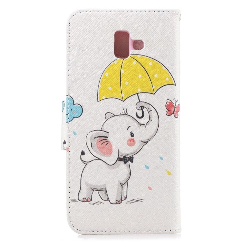 Skyddsfodral Samsung Galaxy J6 Plus Elefant