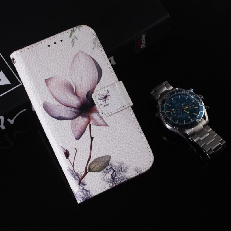 Läderfodral Xiaomi Redmi Note 13 5g Telefonfodral Rosa Blomma