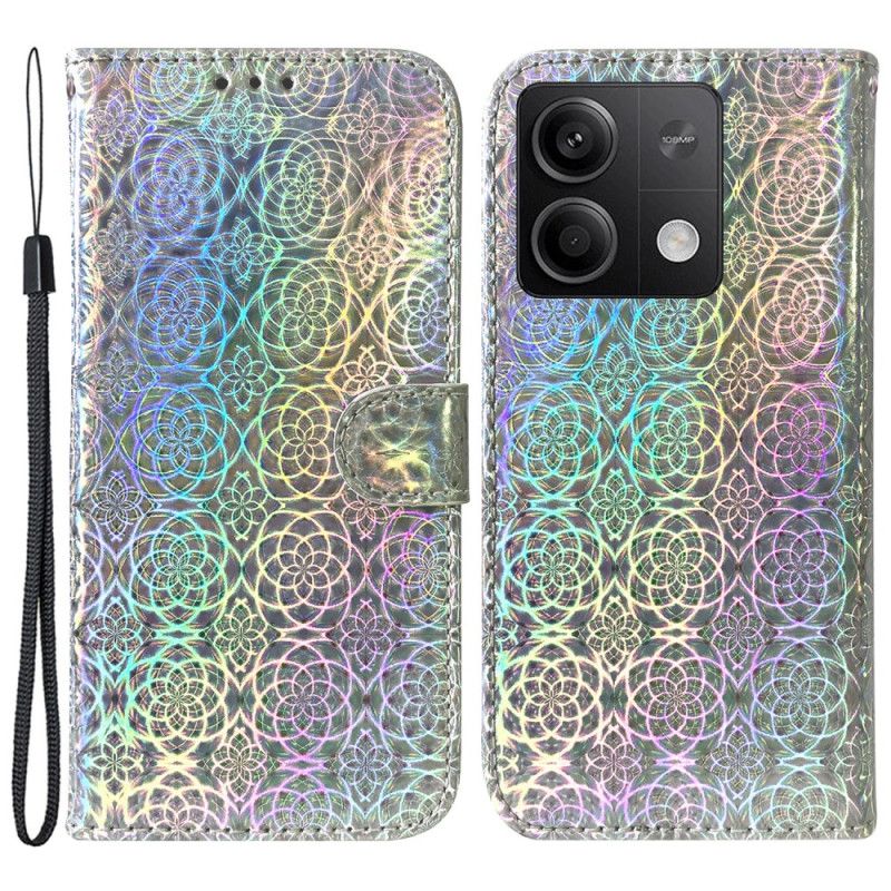 Läderskal Fodral Xiaomi Redmi Note 13 5g Strappy Disco