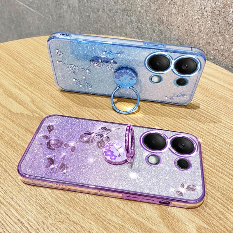 Skal Xiaomi Redmi Note 13 5g Kadem Glitter Och Rhinestone Support