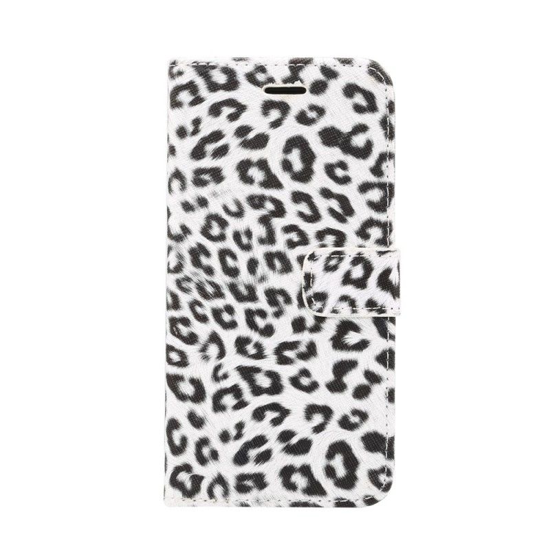 Fodral iPhone XS Max Vit Lyxig Leopard