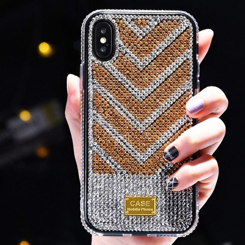 Skal för iPhone XS Max Svart Diamanter