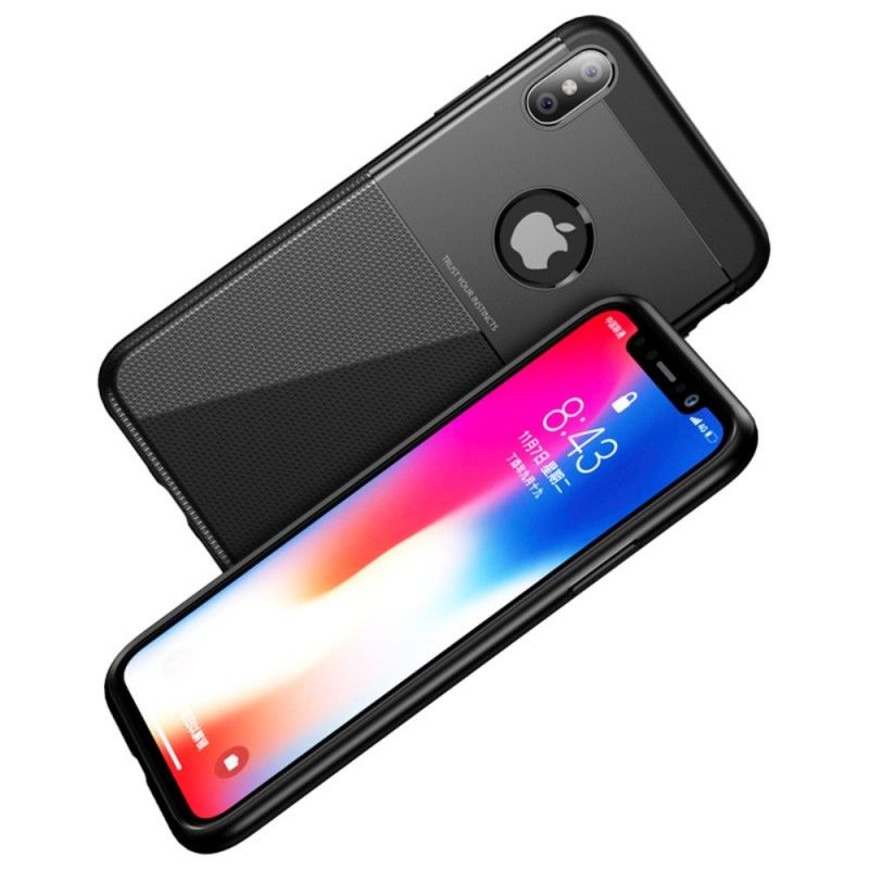 Skal för iPhone XS Max Svart Halksäker Hybrid Ipaky