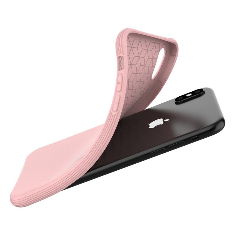 Skal iPhone XS Max Rosa Flexibel Matt Silikon