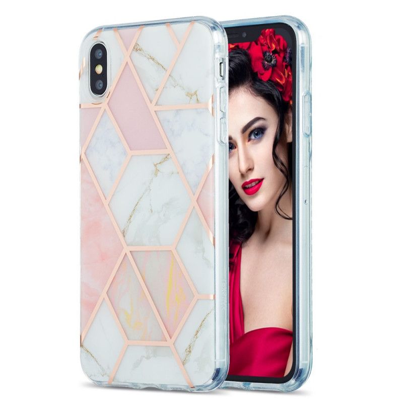 Skal iPhone XS Max Rosa Marmordesign