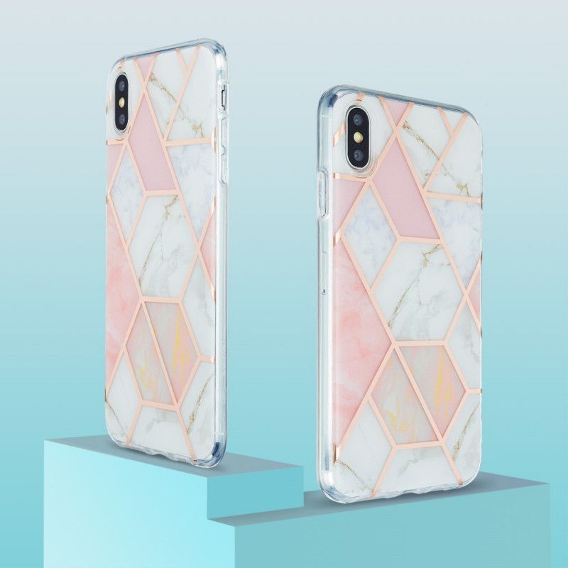 Skal iPhone XS Max Rosa Marmordesign