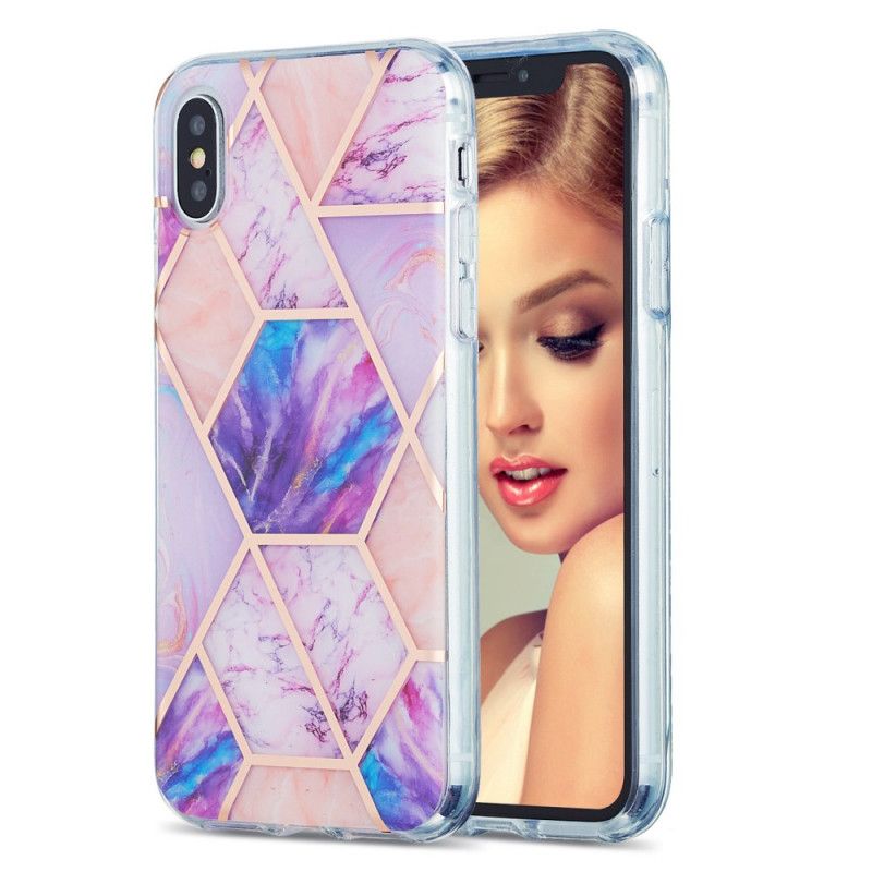 Skal iPhone XS Max Rosa Marmordesign