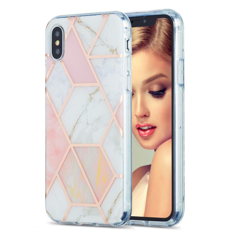 Skal iPhone XS Max Rosa Marmordesign