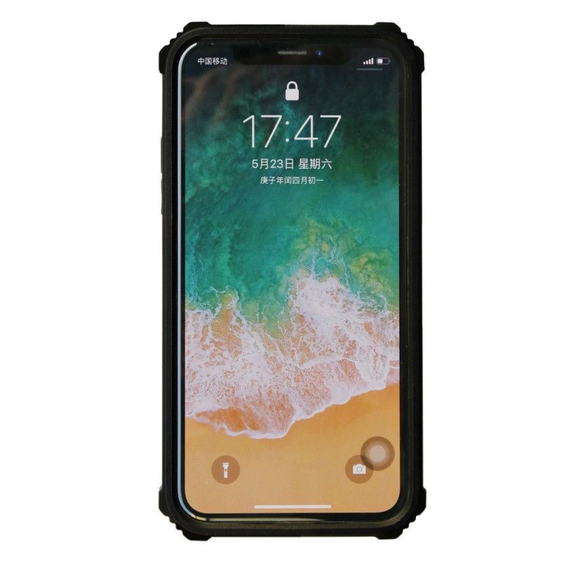 Skal iPhone XS Max Svart Avtagbar Med Avtagbart Stöd