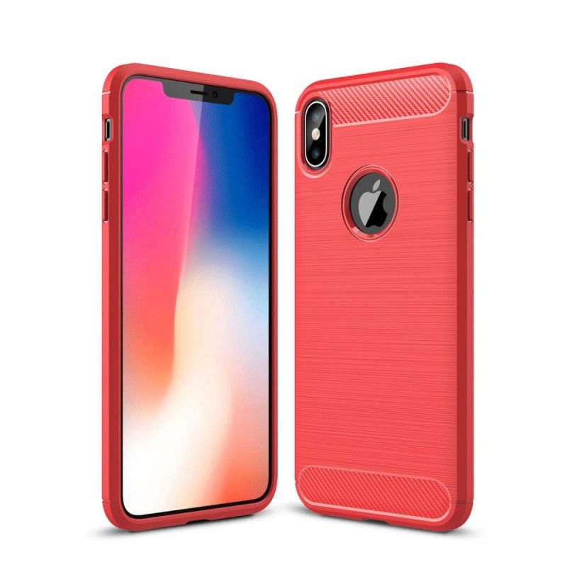 Skal iPhone XS Max Svart Borstad Kolfiber