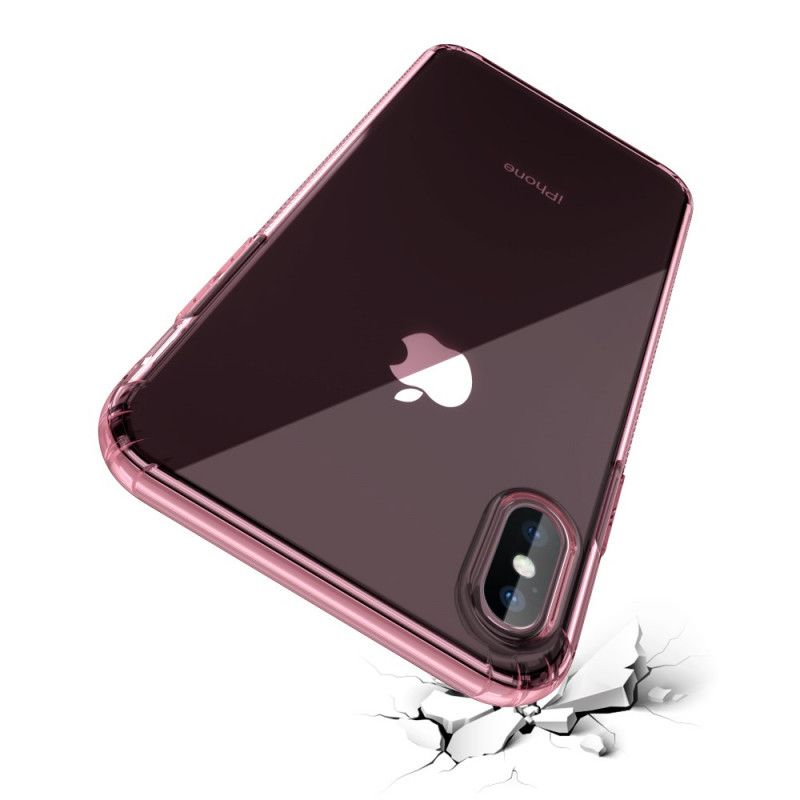 Skal iPhone XS Max Svart Genomskinliga Skyddskuddar