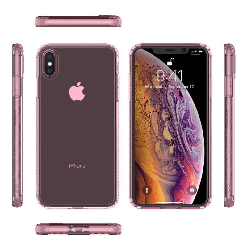 Skal iPhone XS Max Svart Genomskinliga Skyddskuddar