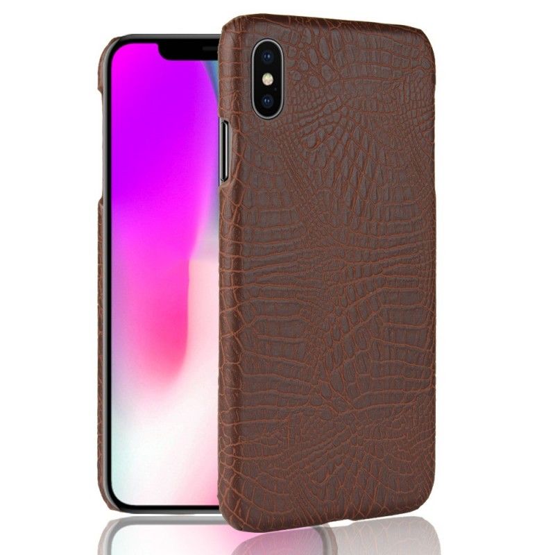 Skal iPhone XS Max Svart Krokodilhudeffekt