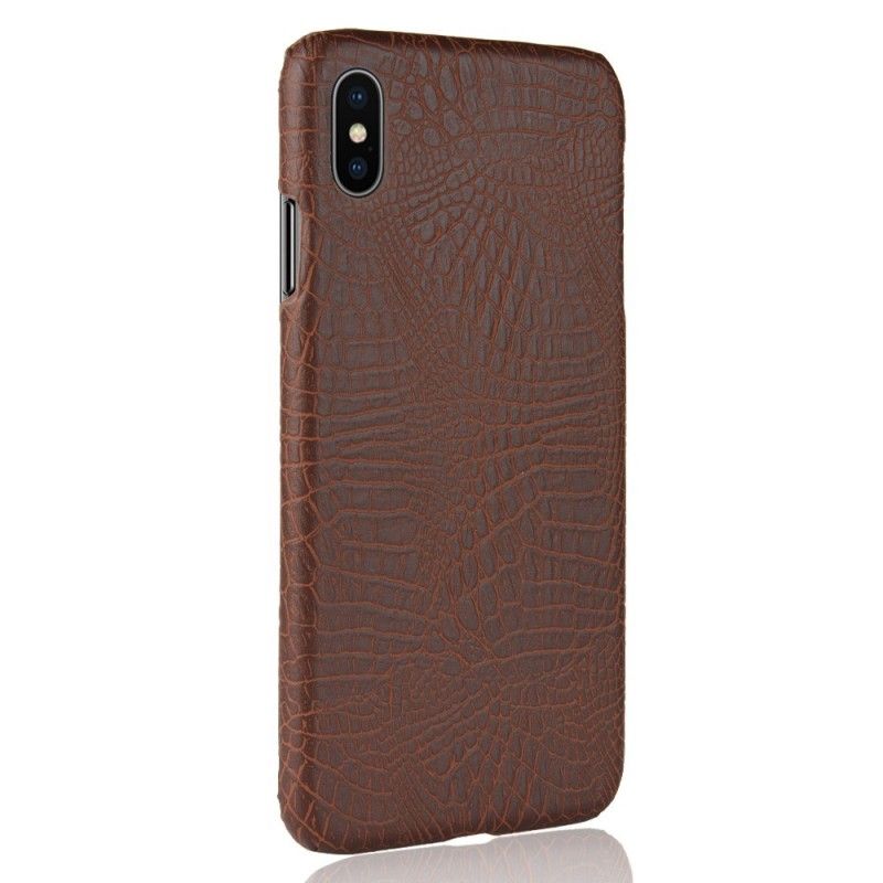 Skal iPhone XS Max Svart Krokodilhudeffekt