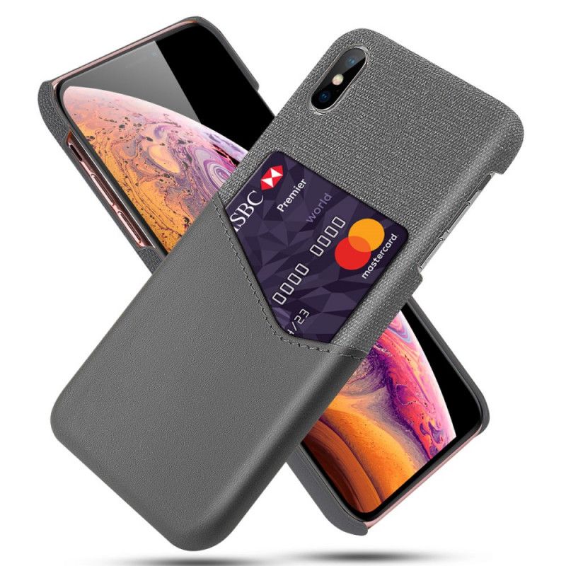 Skal iPhone XS Max Svart Ksq-Korthållare