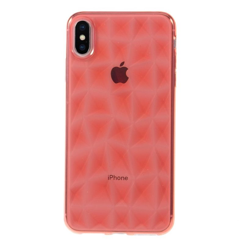 Skal iPhone XS Max Svart Mobilskal Diamantstruktur