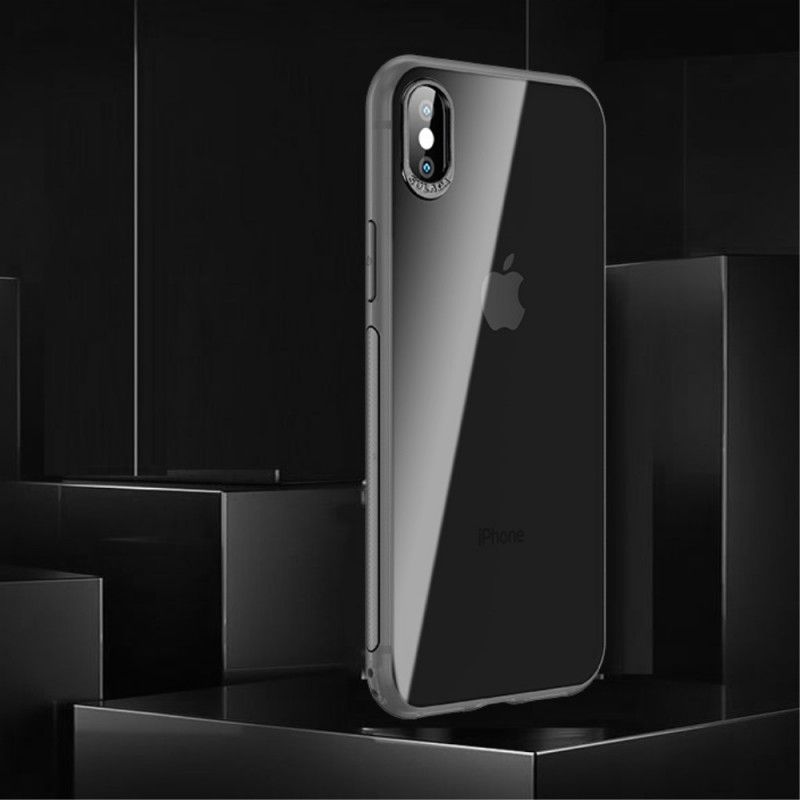 Skal iPhone XS Max Svart Mobilskal Sulada-Linsskydd I Sköldserien